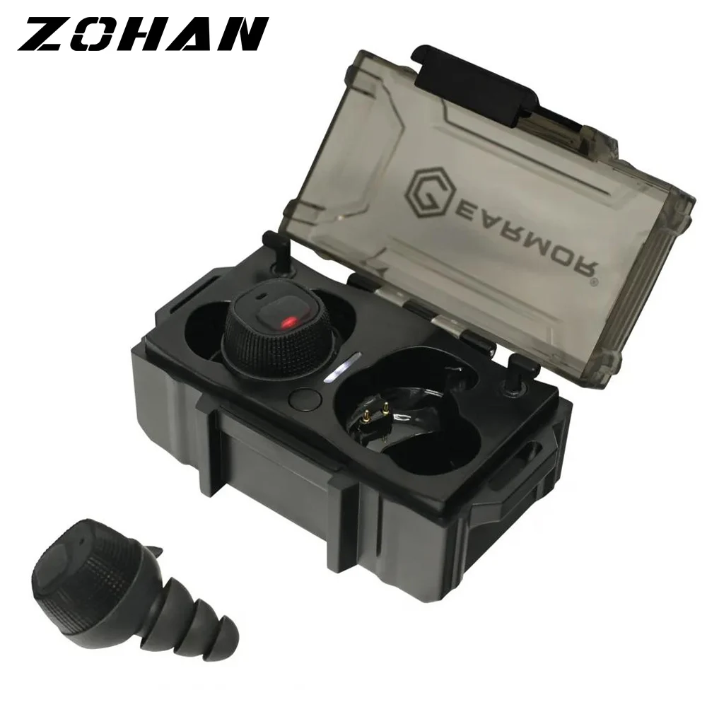 

ZOHAN Electronic Earplugs Headset anti noise ear plug Noise canceling for Hunting Silicone Earmuffs Shooting Headphones NRR22db