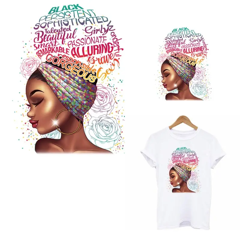 Красивые черные термонаклейки для девочек наклейки на одежду термоклейкие