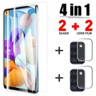 Защитная Гидрогелевая пленка 4in1 для Samsung S21 Ultra S20 Ultra S21 S20 S10, закаленное стекло для Samsung A52 A51 A72 A71 A32 A12 A21S