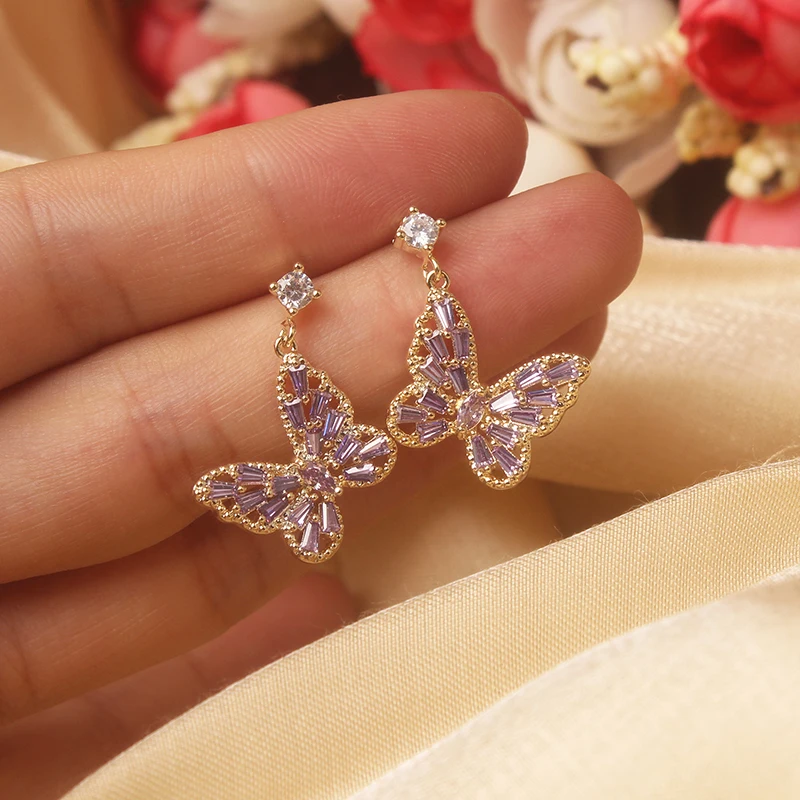 Блестящий Нью Йорк (New Аксессуары Пирсинг бабочки серьги гвоздики для женщин