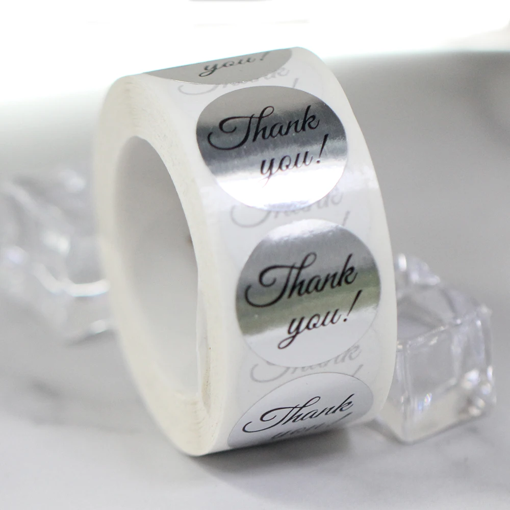500 шт. 1 дюйм наклейка спасибо лейблы ярлыки конверты природные стикеры