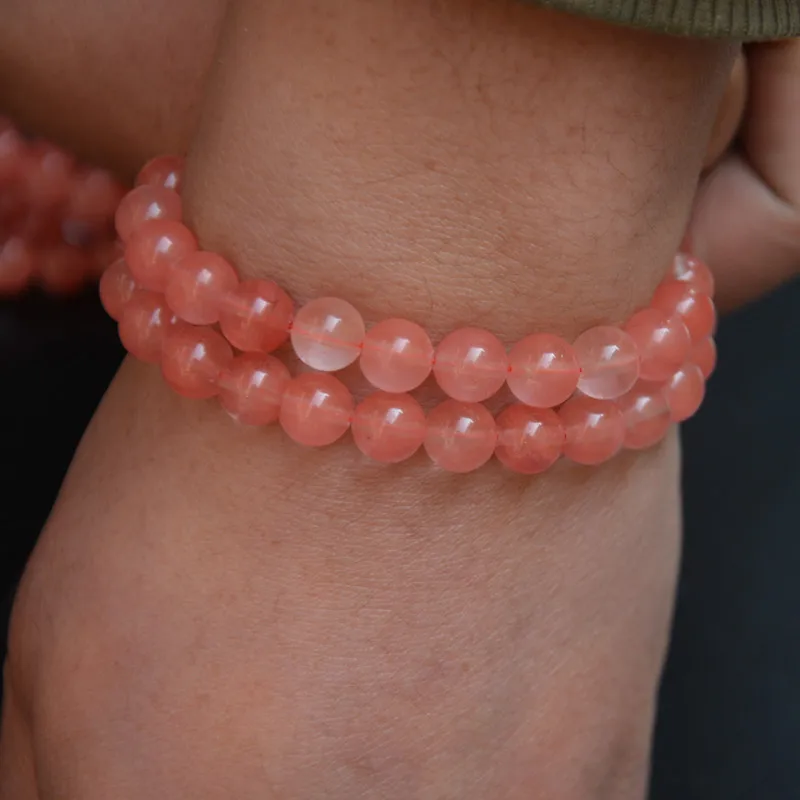 Бусины россыпью из натурального камня арбуза Красного хрусталя 4 6 8 10 12 мм