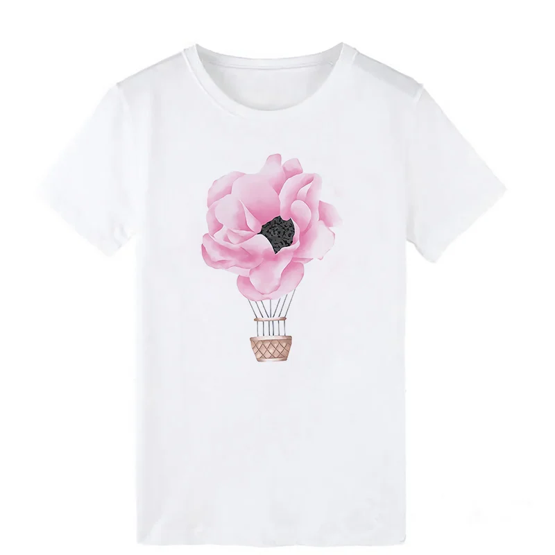 

2021 Women Lady Cartoon Watercolor Cute Fashion Office 90S Print Tshirt Shirt Clothes Top Graphic Female T Tee Womens T-shirts