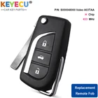 3-кнопочный дистанционный ключ KEYECU S000048000 A03TAA 433 МГц ASK H чип для Toyota Auris Corolla 2012 2013 2014 2015 2016 2017
