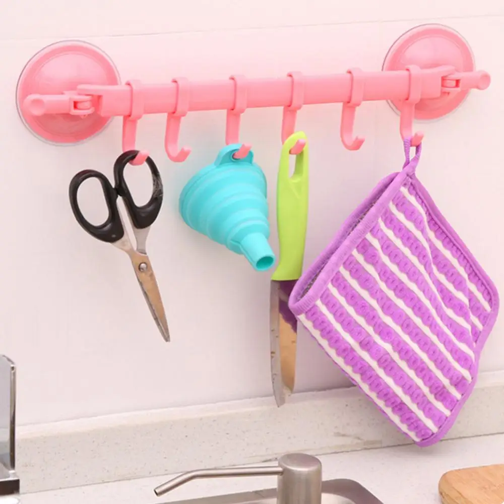 

Multifunctional Suction Cup Towel Hanger Kitchen Bathroom Storage Rack Holder