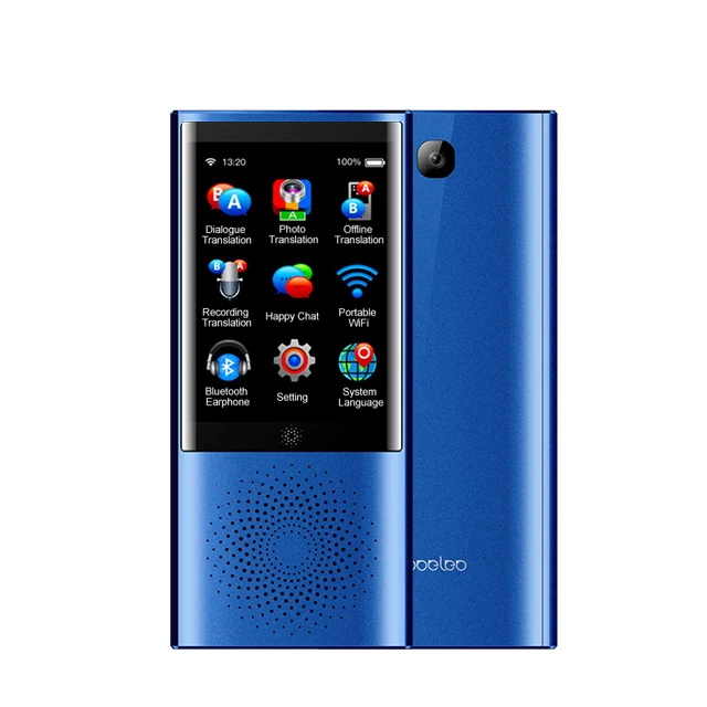 Синий Boeleo smart AI global translator voice instant портативный vidro bateria несколько языков multilingue de voyage de voz одновременное - Цвет: Синий