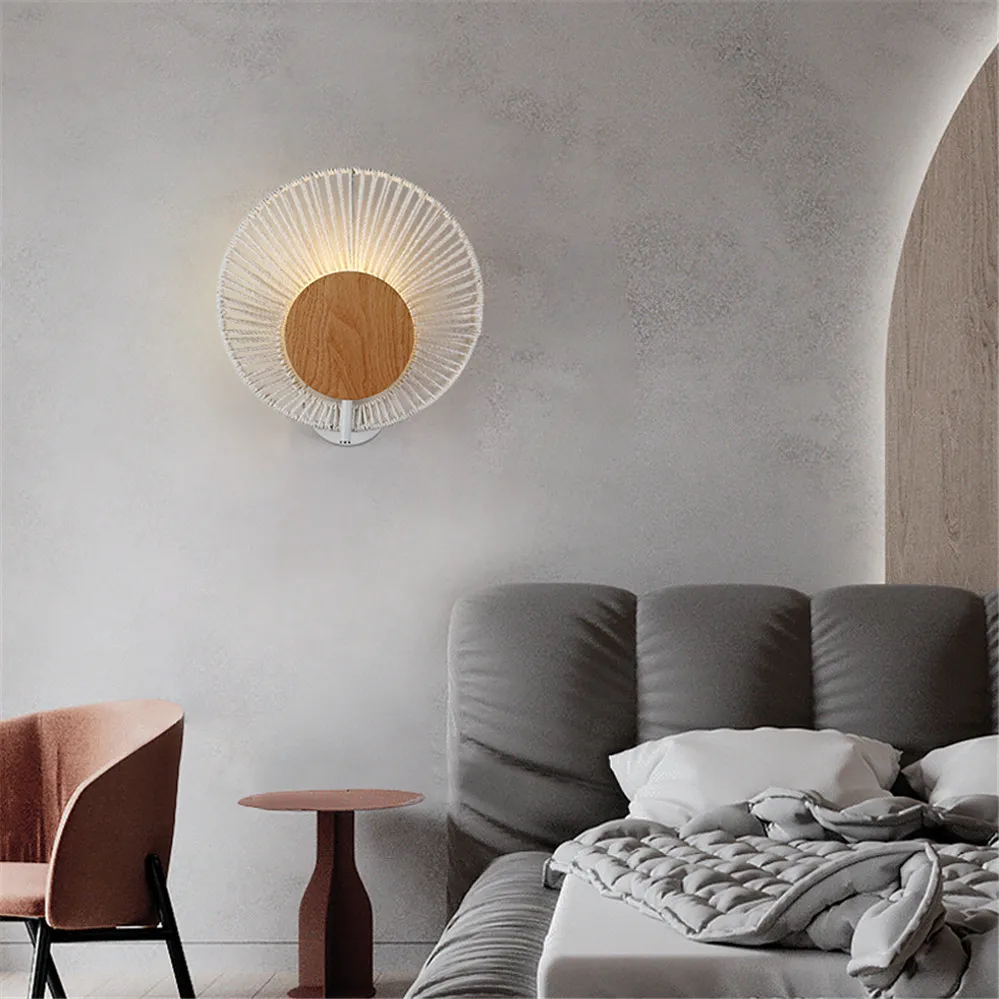

Postmodern Designer Weave Iron Art Shell Wall Lamp Living Room Bedroom Wall Sconce Decoration Corridor Hallway Led Light Fixture