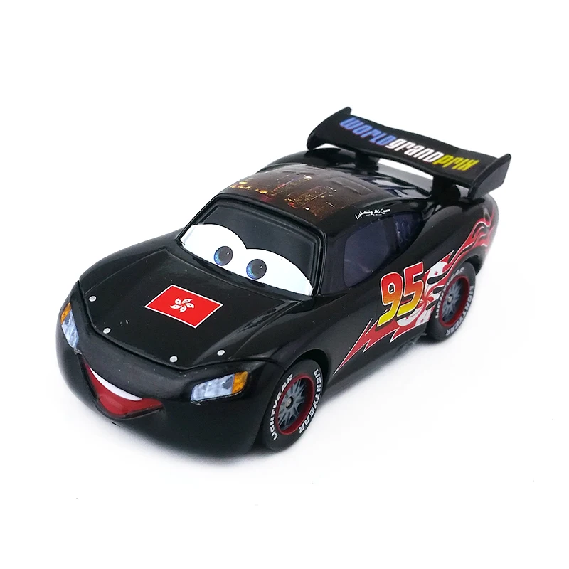 Disney Тачки № 95 Lightning Mcqueen Hong Kong 1:55 Diecast металлические Игрушечная машина из сплава
