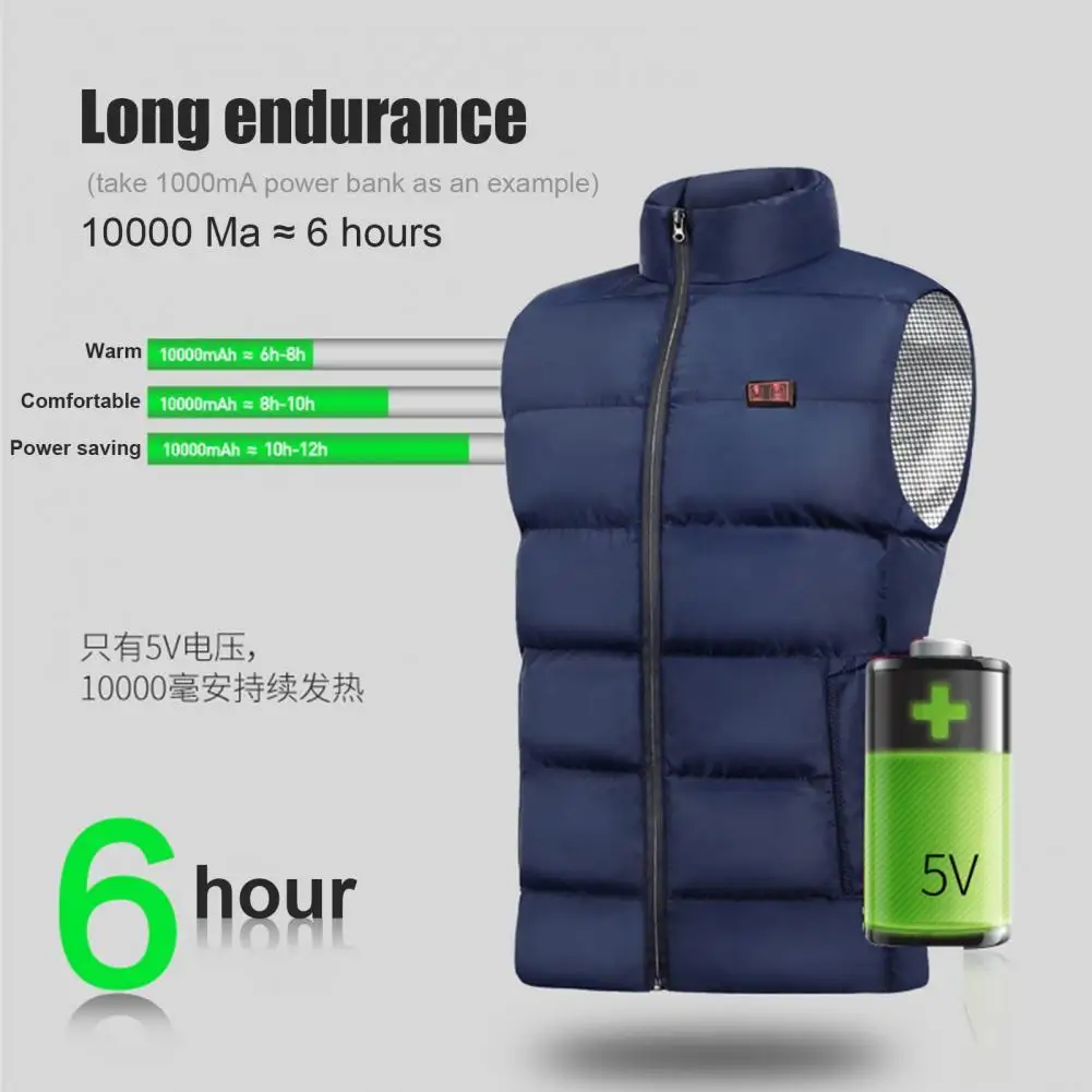 

Men Heating Vest Tear Resistant Winter Waistcoat Windproof Winter Heating Waistcoat