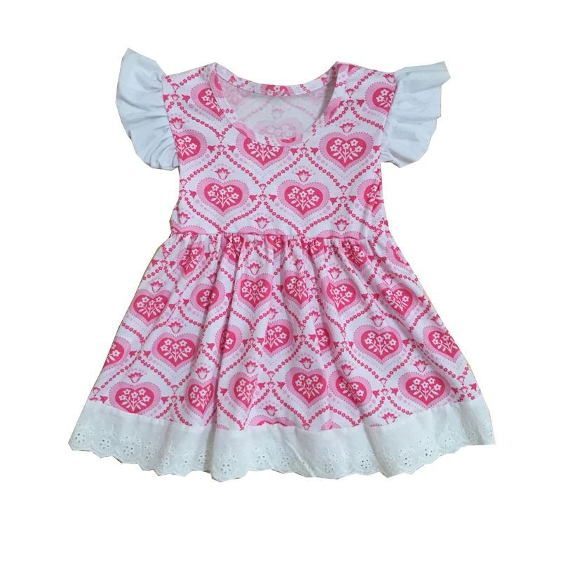 Drop Shipping 2020 Fancy spring Valentine's Day cotton hot sale Easter girl boutique kids dress | Детская одежда и обувь