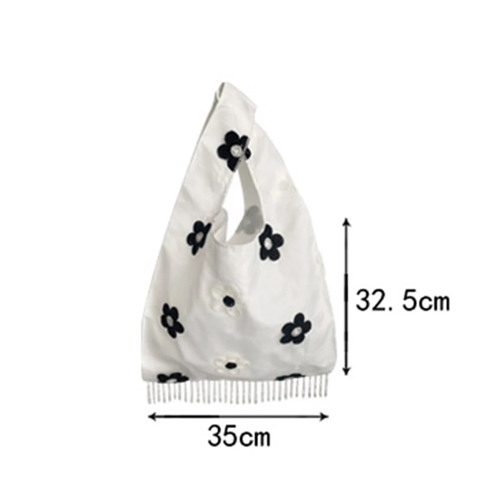 

Summer Women Transparent Organza Yarn Cloth Beach Bag Flower Embroidery Tassel Handbag Girls Casual Eco Hand Bags Purse