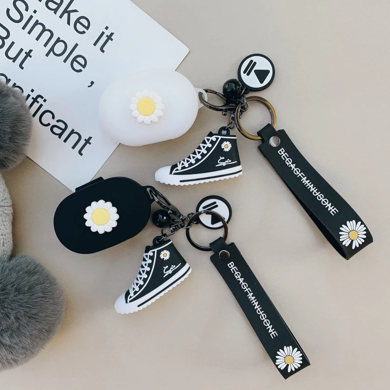 Чехол для Redmi AirDots милый цветок с брелоком аксессуары силиконовый чехол Xiaomi MI Air