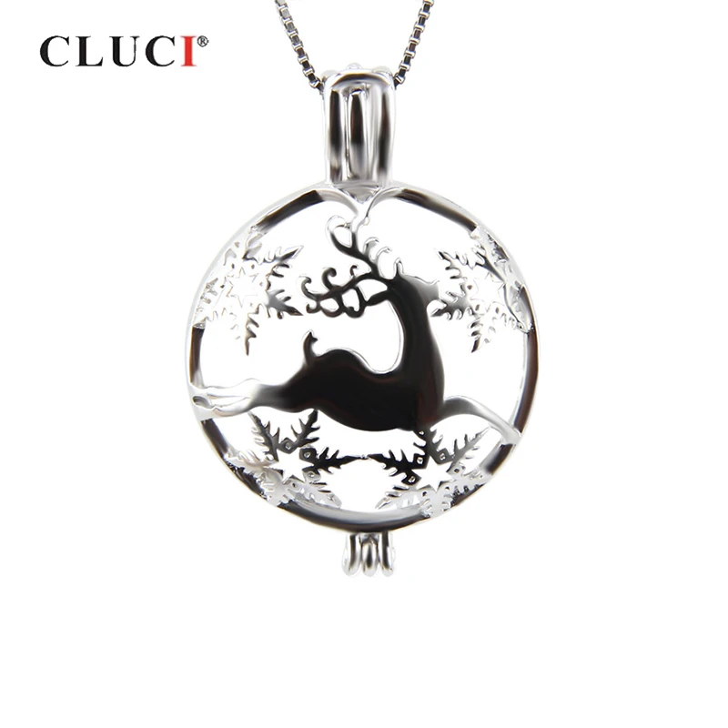 Женская подвеска в виде оленя из серебра 925 пробы SC167SB|charm charm|charms christmascage charm |