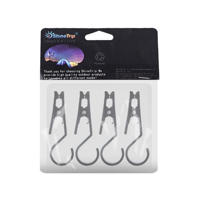 

Portable Outdoor Tent Canopy Cloth Clip Hook Holder Multifunctional Tool Non-slip Fixed Fabric Clip Accessories 4 pcs