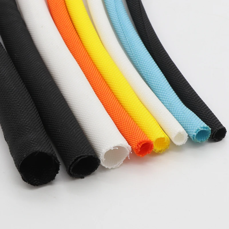 

10M Multicolor Dia 5 8 10 13 16 19 25 30 38 50 mm PET Self-close Sleeve for AIO flexible Insulated Expandable Braided Nyloy Tube