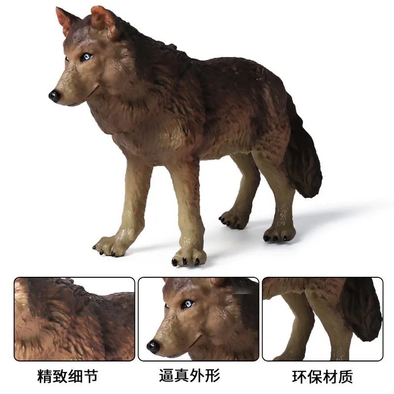 Реалистичные дикие животные женщина волк фигурки героев игрушки имитация волков