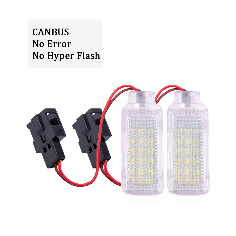 

2pcs Error Free LED Courtesy Under Door Footwell Light Trunk Lamp for VW Touareg Tiguan Passat Skoda Octavia Superb Audi r lamps