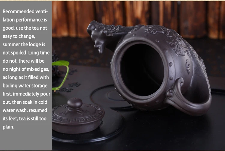 Лидер продаж китайский чайный горшок Yixing из фиолетовой глины с изображением