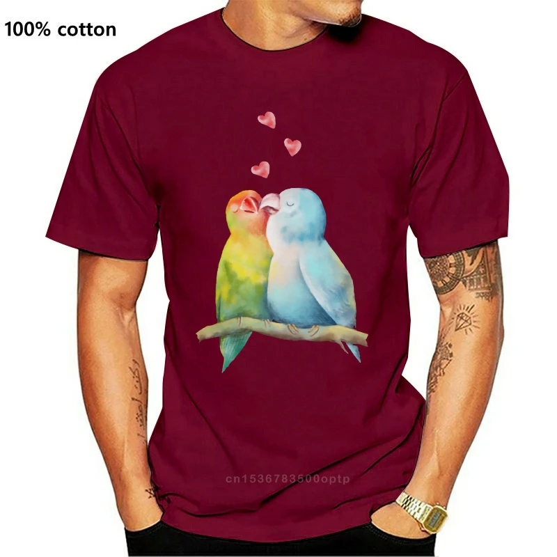 

New Couple Of Cute Peach Faced Lovebird In Love Embracing - Unisex T-Shirt Shirt Brand Fashion Tee Shirt