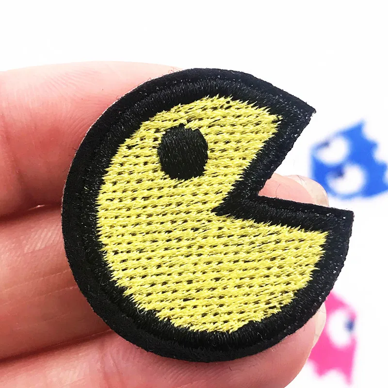 1 шт. розовый игра нашивка с персонажем Железный На Аппликация еды фасоли вышитый