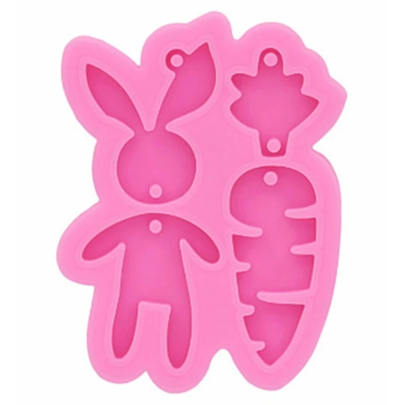 

Silicone Keychain Mold Resin Silicone Rabbit Heart Moon Star Earrings Pendant Mold DIY Keychain Decor Resin Mold Tools