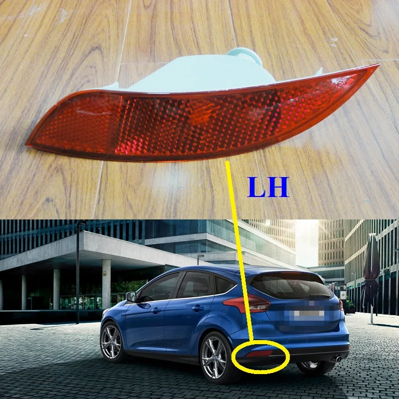 Цельнокроеное платье LH левой без лампы Задний бампер противотуманная фара светильник для Ford Focus 2015|ford focus