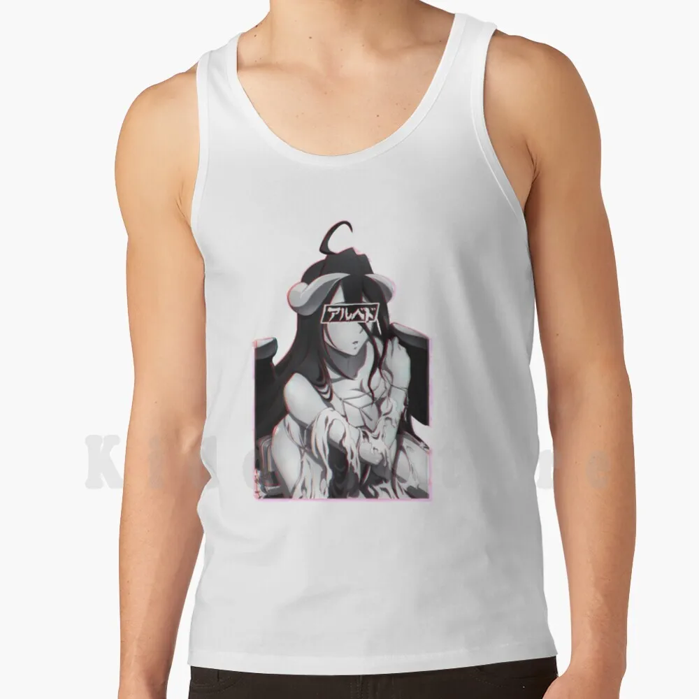

Майка Overlord Albedo Waifu, жилет из 100% хлопка, эстетика Overlord Albedo, Vaporwave, аниме Redlemon, манга, Love, Япония