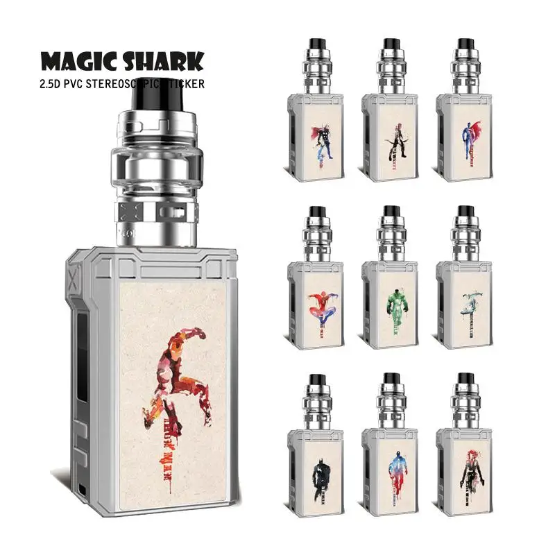 Magic Shark DC Super Man Batman Thor Vape стикер пленка чехол для Voopoo Alpha Zip mini|Наклейки телефонов| |