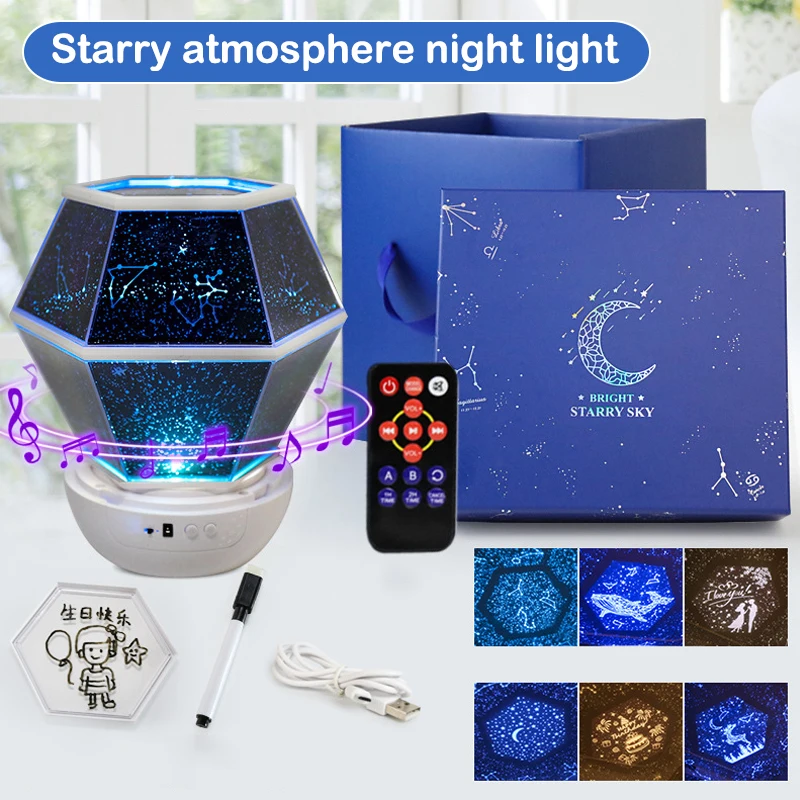 

'The Best' Bright Starry Sky Projector Remote Control Rotating Star Light Projection Night Light 889