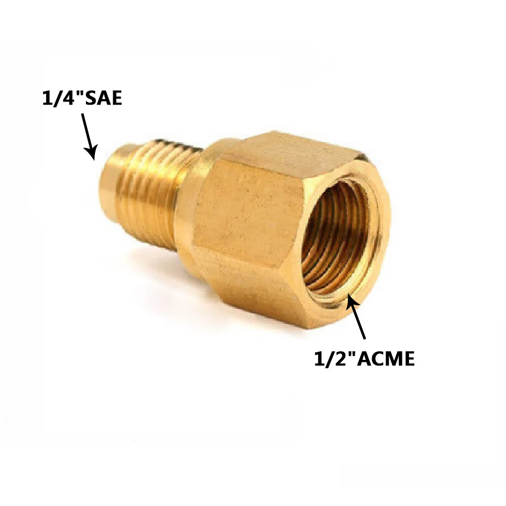 

R134A R12 Car Conditioner Adapter Quick Coupling 1/2" ACME Female 1/4" SAE High Quality Brass Car Fuel Injector