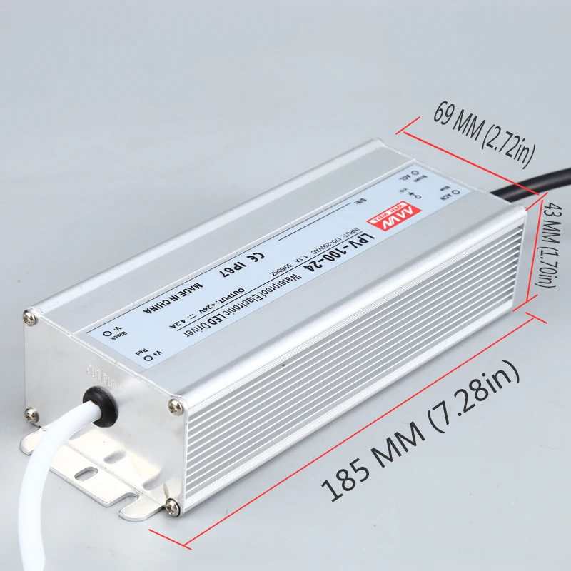 

Waterproof 100W12V8.2A waterproof power supply LPV-100-24 outdoor 24V4.2A switching power supply