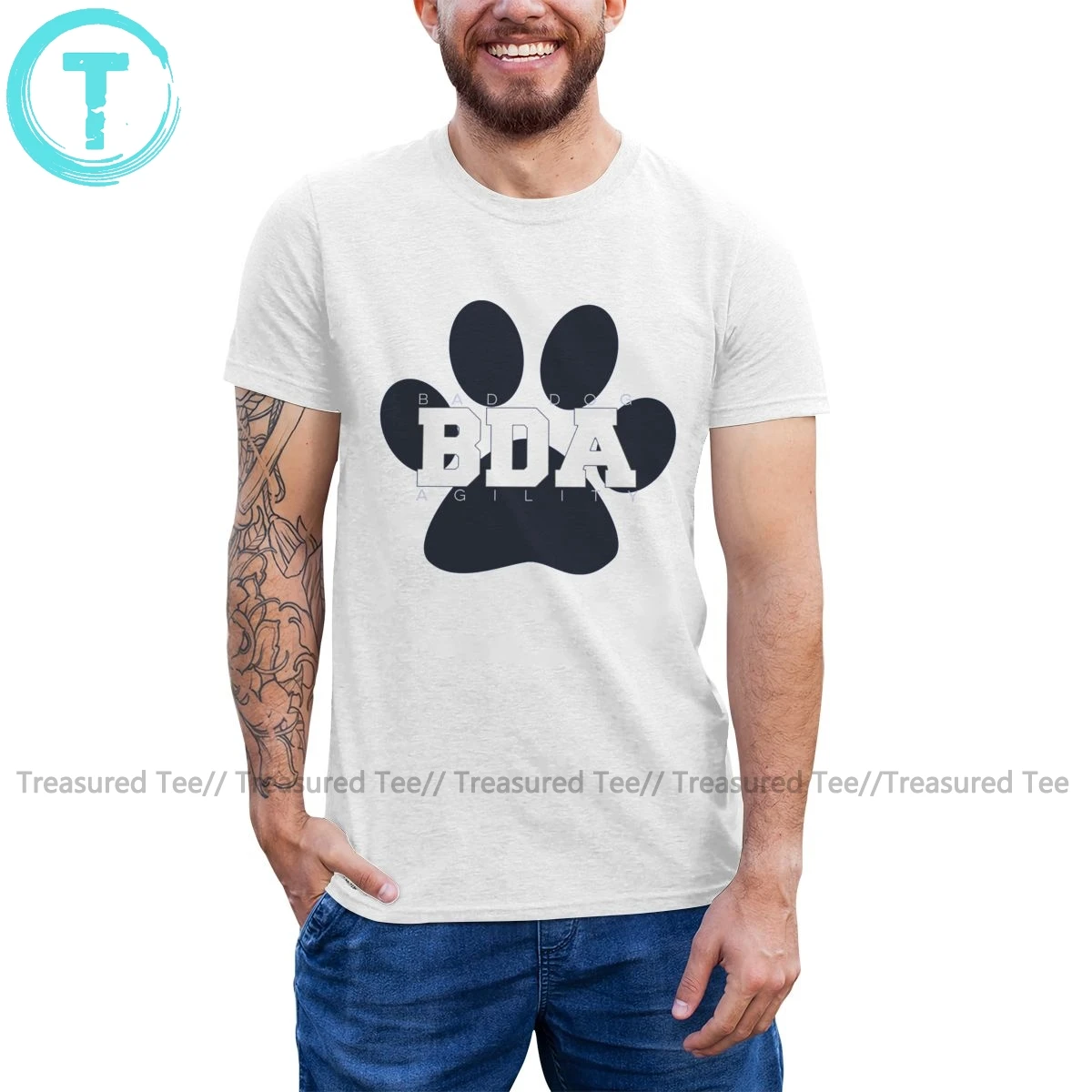 Футболка без рисунка собаки футболка с большой лапой на спине Классическая из 100