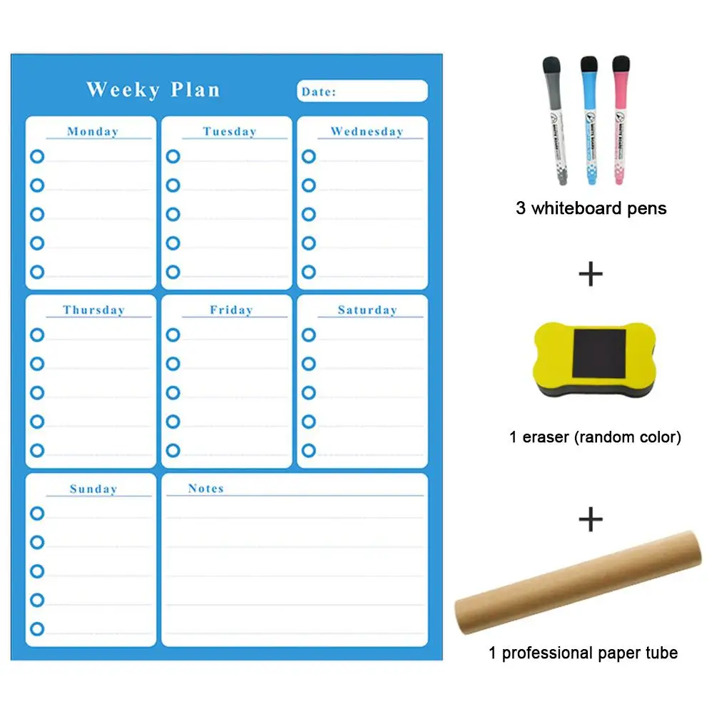 Магнитный ежедневный Еженедельный ежемесячный планер белая доска на
