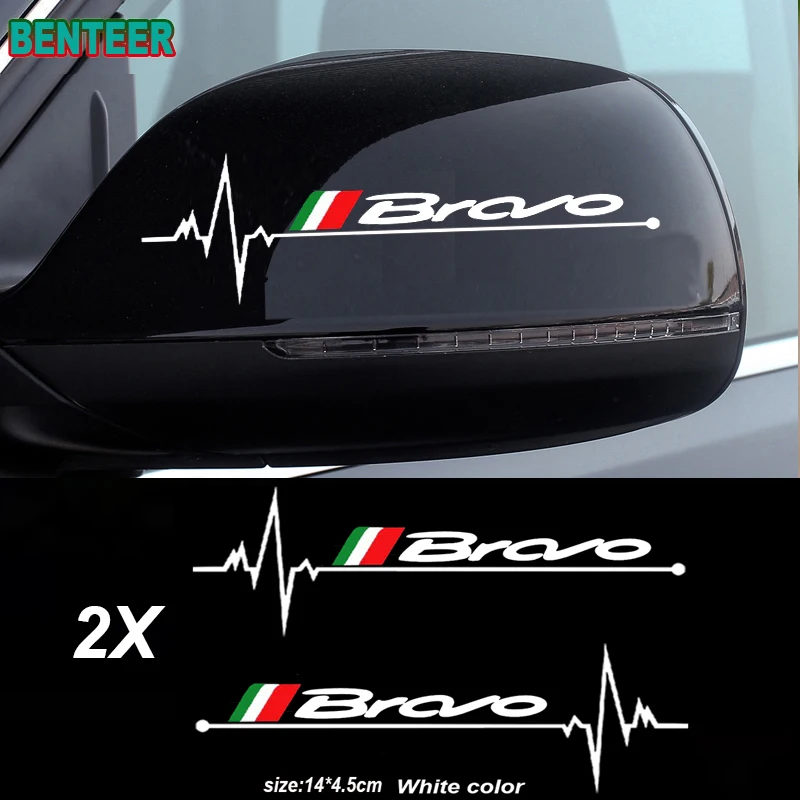 2pcs/lot Car rearview mirror sticker For Fiat Bravo | Автомобили и мотоциклы