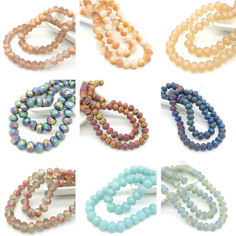 

4 мм скраб цвет Рондель граненые Хрустальные стеклянные свободные разделительные бусины Фотоэлементы