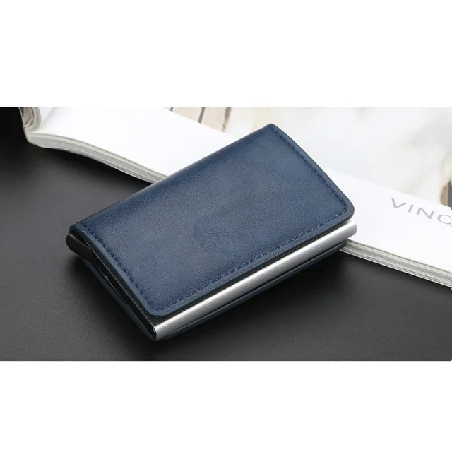 Blue K9109 ZOVYVOL Rfid кошелек, кредитный держатель для карт, стикер, визитная карточка, карманные деньги держатель для карт, держатель для карт, металлический держатель для карт, защита - Цвет: Blue K9109