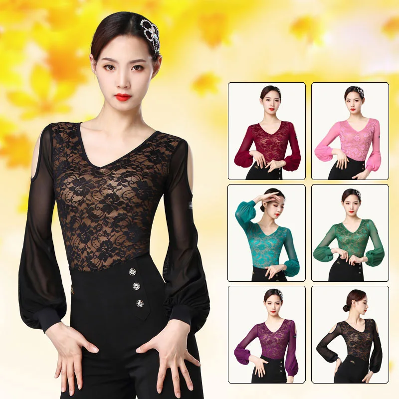 Женские топы для латиноамериканских танцев с длинным рукавом | Тематическая