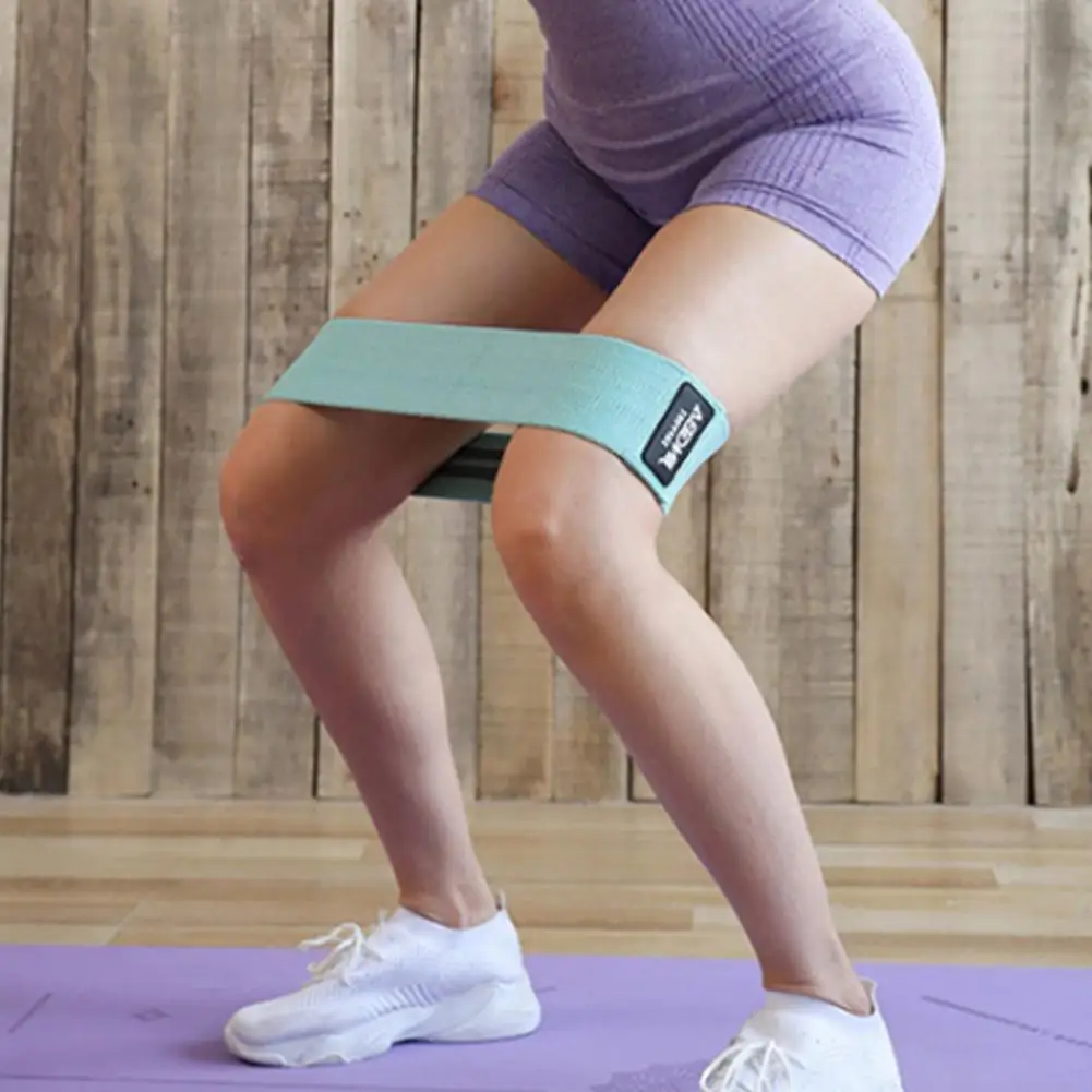 

Resistance Band Thick Elastic Polyester Cotton Non-Slip Yoga Workout Bands Fitness Thigh Glute Bands for Squats Yoga