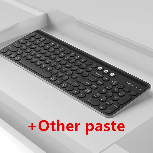 Black--Other Paste Original Xiaomi Miiiw Bluetooth Dual Mode Keyboard 104 Keys 2.4GHz Multi Compatible Wireless Portable for macbook Keyboard mini - Цвет: Black--Other Paste