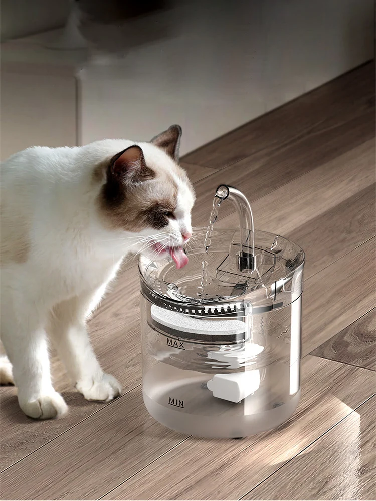 

2L Water Flowing Fountain Filter Automatic Drinker Electric Water Dispenser Pet Drinking Feeder Dog Cat Drinking Fountain