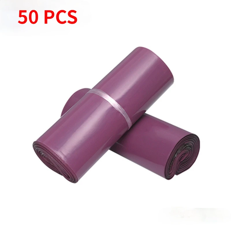 

50pcs/lot Purple Thicken Bags Express New Courier Bags Self-Seal Adhesive Waterproof Plastic Poly Envelope Gifts Mailing Bags