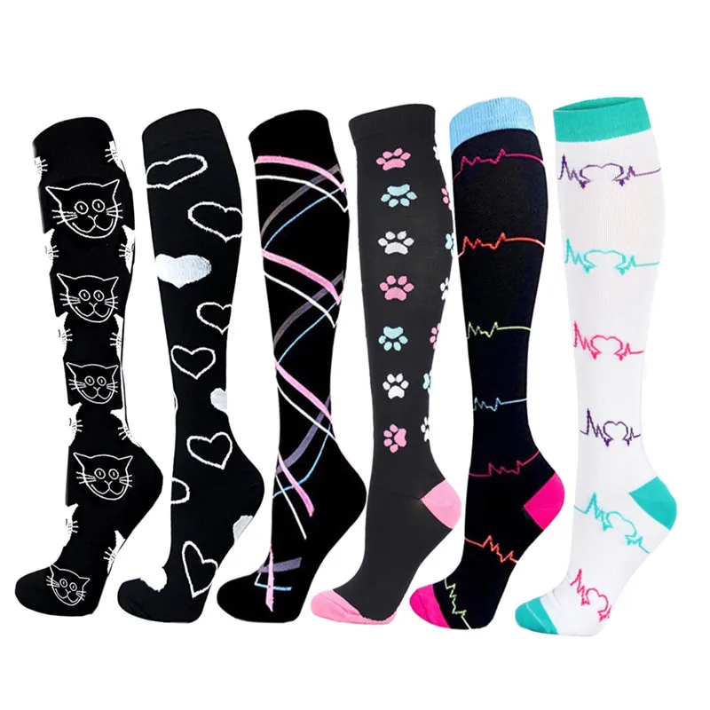 

Unisex Compression Stockings Cycling Socks Varicose Veins Socks Edema Diabetes Men Women Outdoor Sports Black Compression Socks
