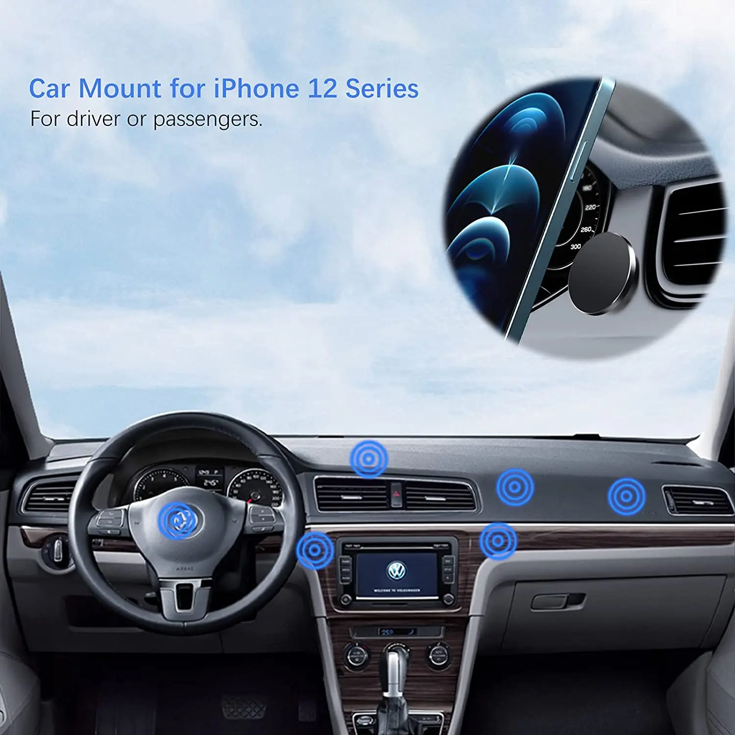 sticky magnetic wall mount for magsafe case wallet iphone 12 13 series adhesive car mount holder for magsafe accessories free global shipping