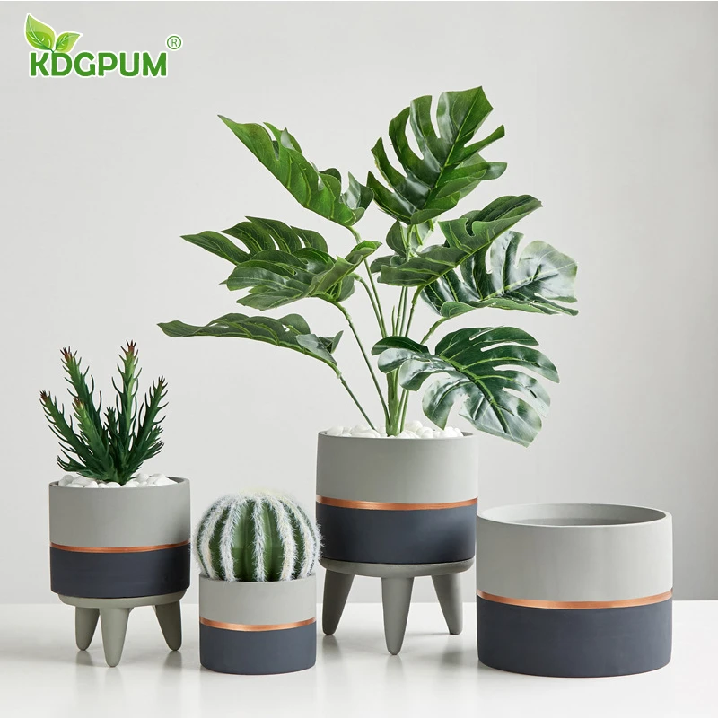 Современный цементный цветочный горшок ручной работы в скандинавском стиле