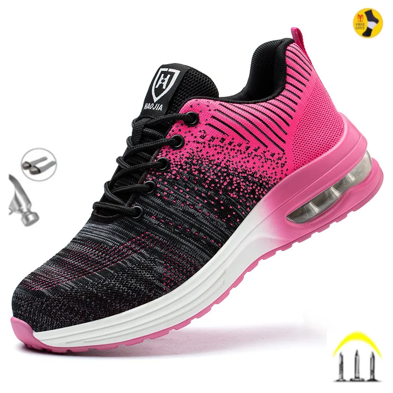 Women Work Shoes Steel Toe Iron Safety Boots European Standa