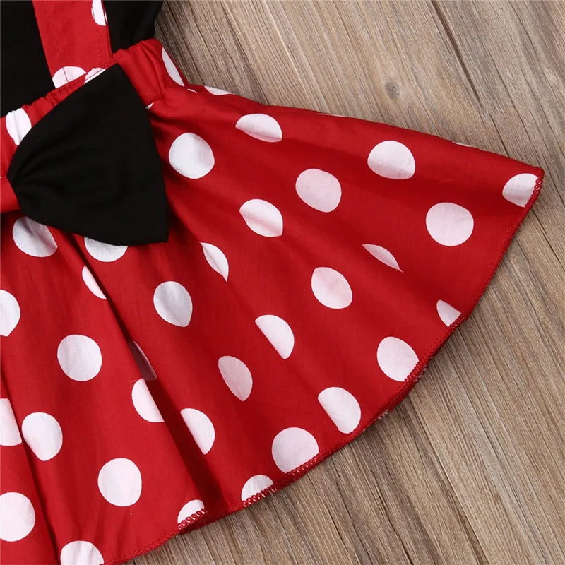 Conjunto de ropa para ni&ntilde;as peque&ntilde;as, camiseta sin mangas con volantes y lazo, falda con tirantes rojos, ropa de verano, 2 uds.-4