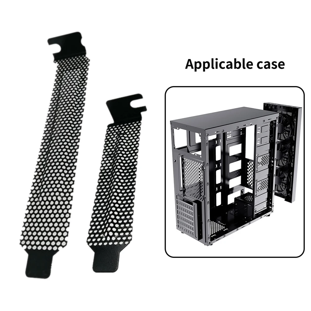 5pcs/set PCI Slot Cover Easy Install Blanking Plate Computer Case Board Cooling Fan Desktop Dust Filter With Screws Ventilation |