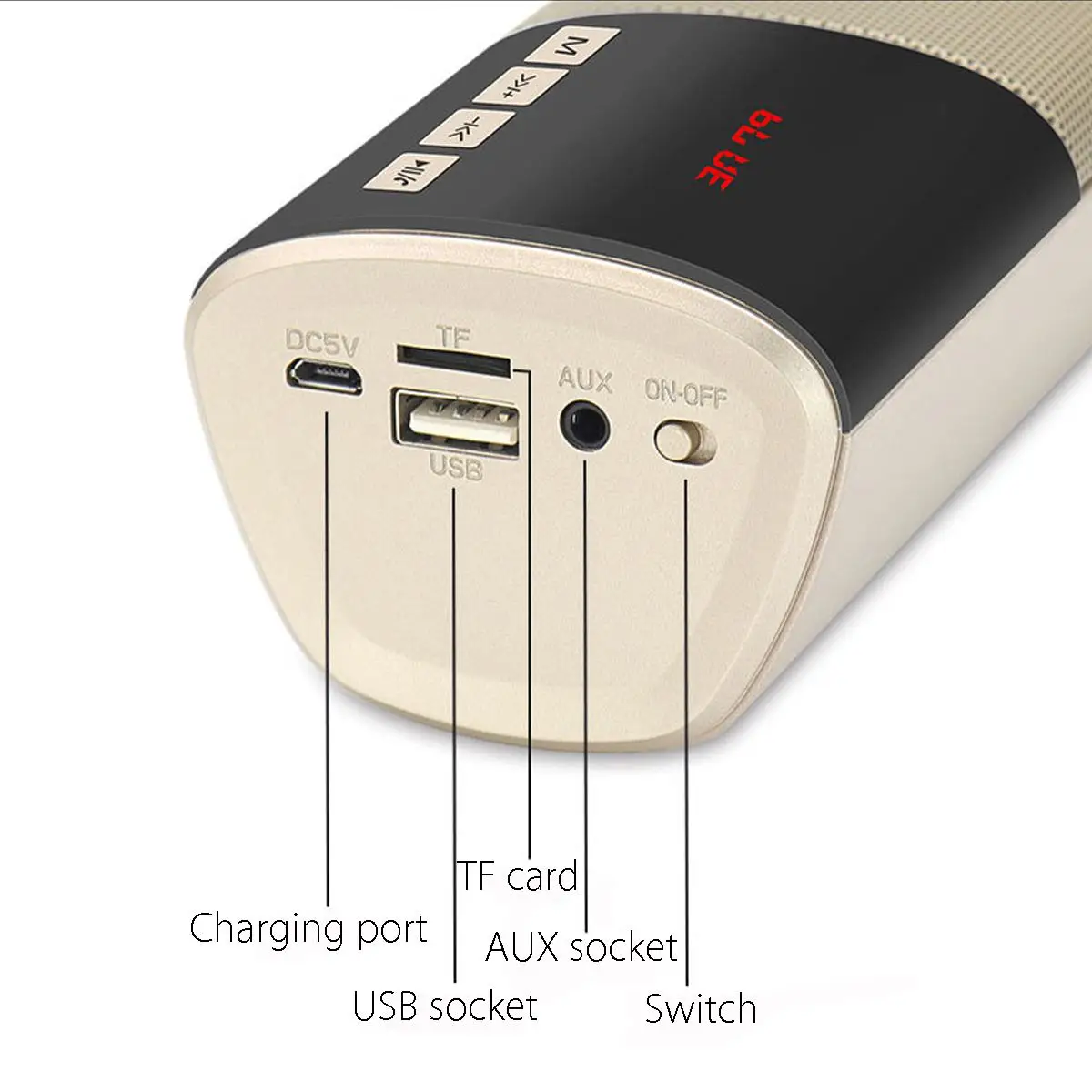 

TV PC bluetooth Soundbar Speaker Portable Wireless Subwoofer 3D Surround Speakers HiFi Support FM Radio Clock TF USB