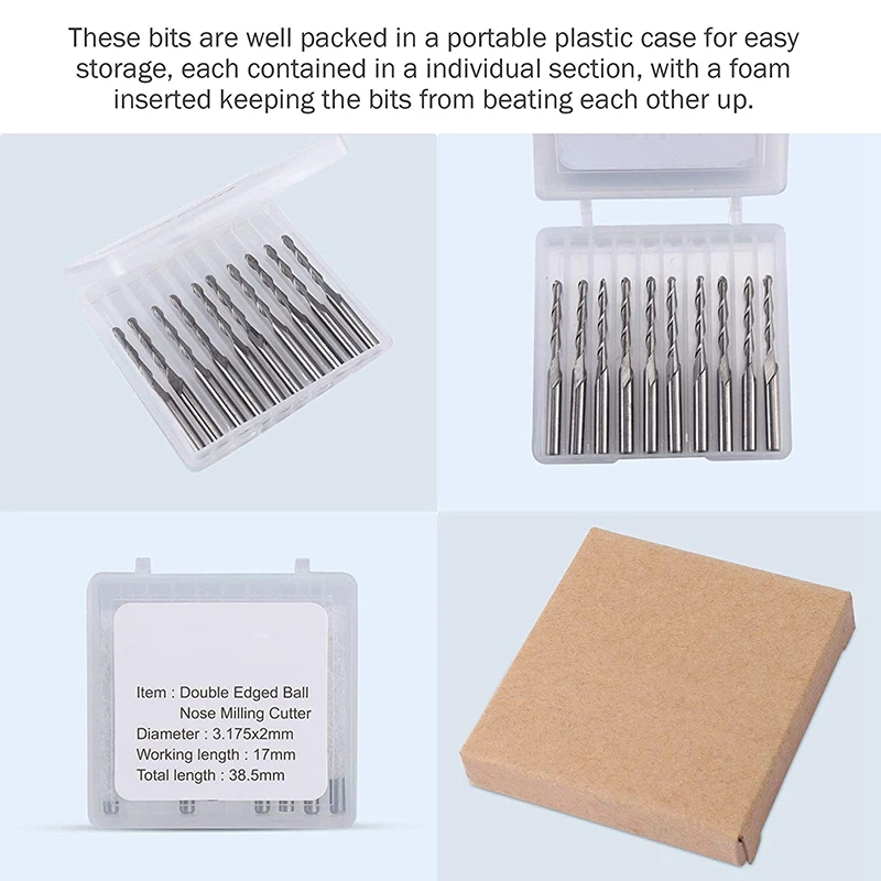 

1 Set Diamond Cutting Wheel Cut Off Discs Rotary Tools & 10 Pcs CNC Router Bit 2Mm Ball Nose End