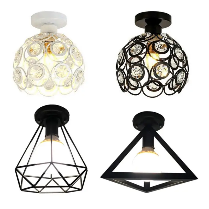 

Ceiling Lights Country Ceiling Lamp Wrought Iron Retro Corridor Aisle Porch Balcony Fitting Room Lamp Indoor Lighting